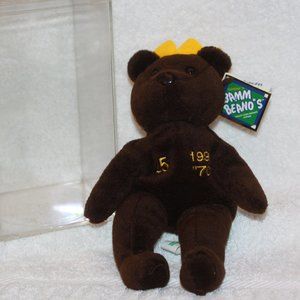 Salvino's Bamm Beano's 9" Mark McGuire #25 Baseball Bear 1998 in Plastic Cube